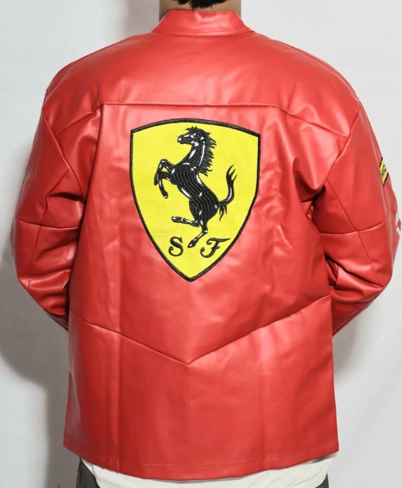 Red Ferrari Racing Jacket: Elevate Your Style with Motorsport Heritage