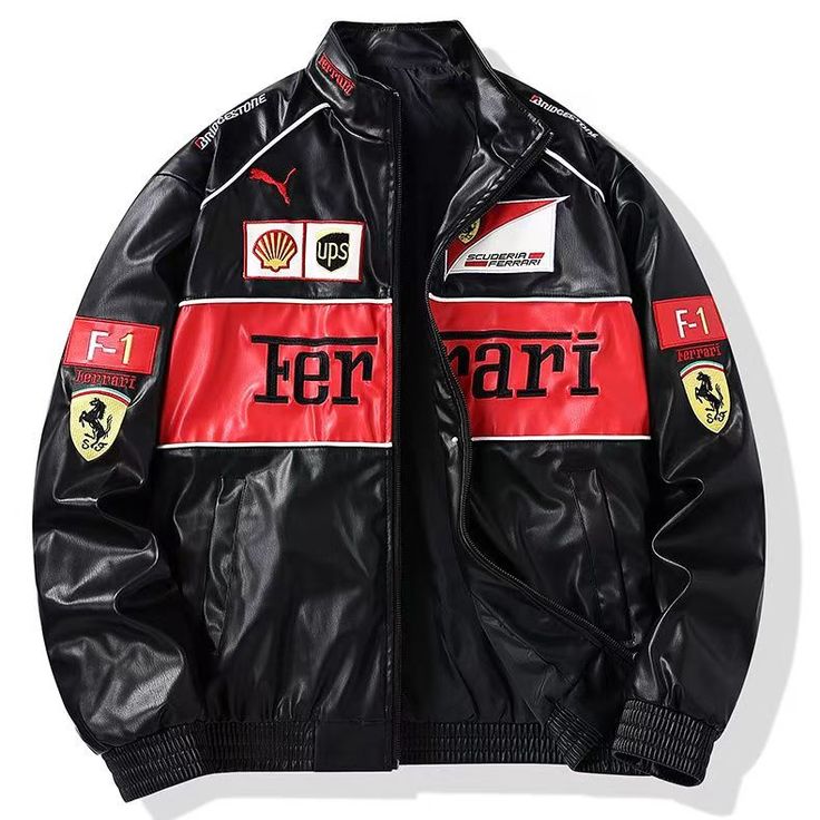 Imported Leather Racing Jacket by Exowear