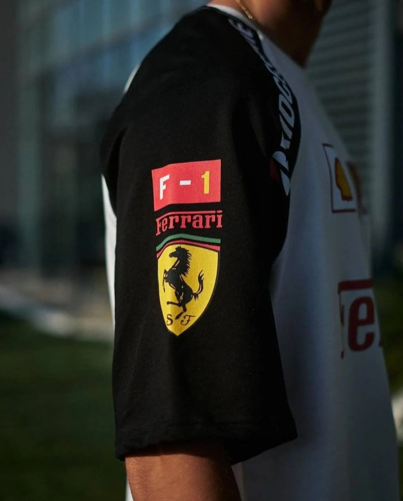 Full white Ferrari F1 T-Shirt Exowear