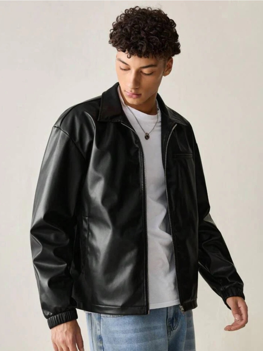 Casual Leather Jacket Streetwear For Exowear