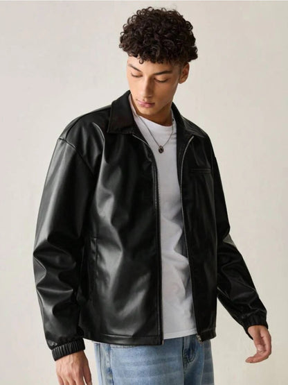Casual Leather Jacket Streetwear For Exowear
