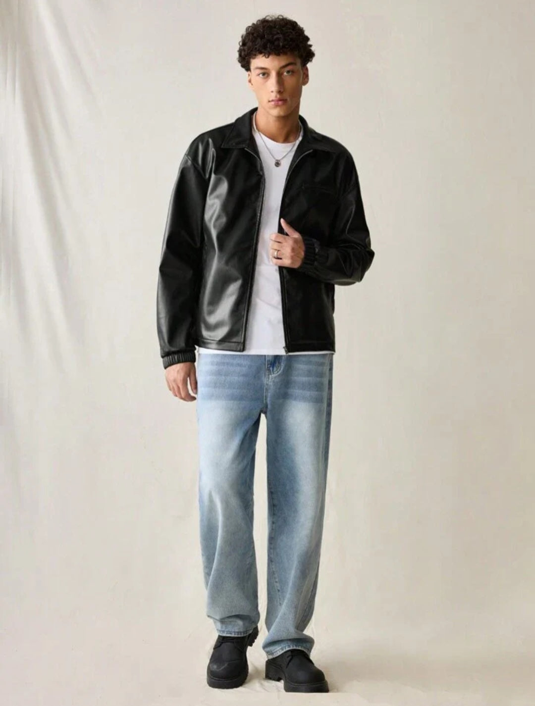 Casual Leather Jacket Streetwear For Exowear