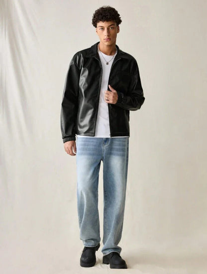 Casual Leather Jacket Streetwear For Exowear