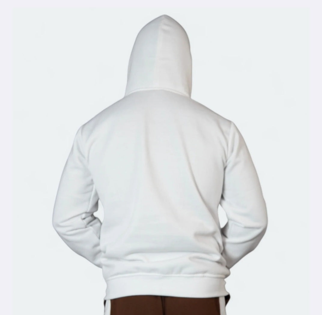White Spider-Man Hoodie Full Zip-Up Unisex by-Exowear