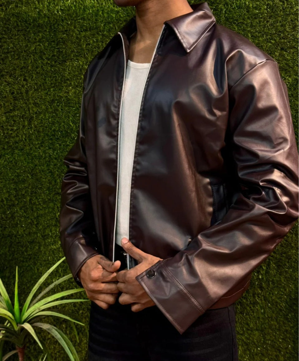 Unique fits Synthetic Leather Jacket by Exowear