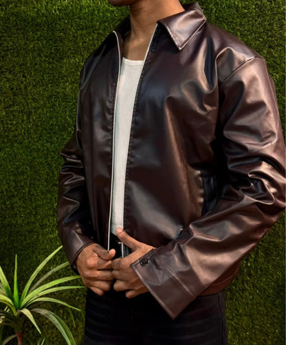 Unique fits Synthetic Leather Jacket by Exowear