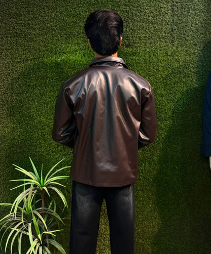 Unique fits Synthetic Leather Jacket by Exowear