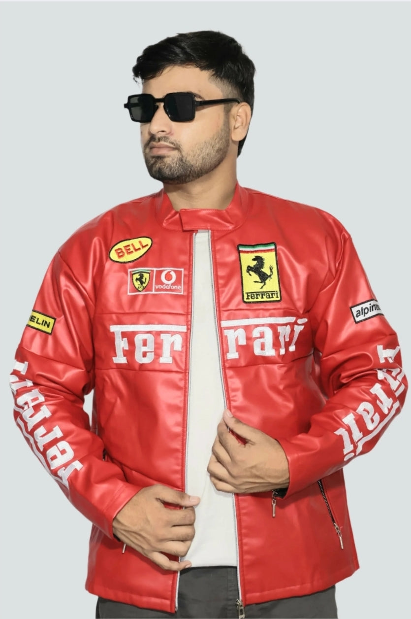 Red Ferrari Racing Jacket: Elevate Your Style with Motorsport Heritage