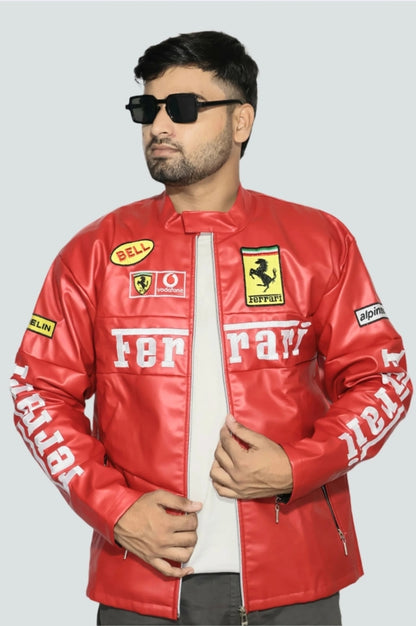 Red Ferrari Racing Jacket: Elevate Your Style with Motorsport Heritage