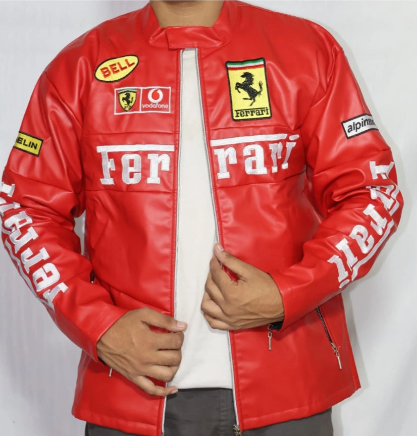 Red Ferrari Racing Jacket: Elevate Your Style with Motorsport Heritage