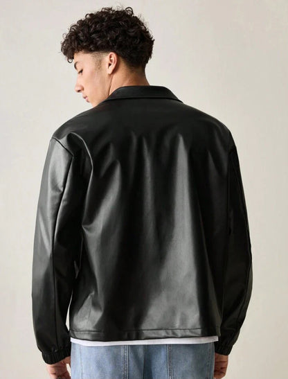 Casual Leather Jacket Streetwear For Exowear