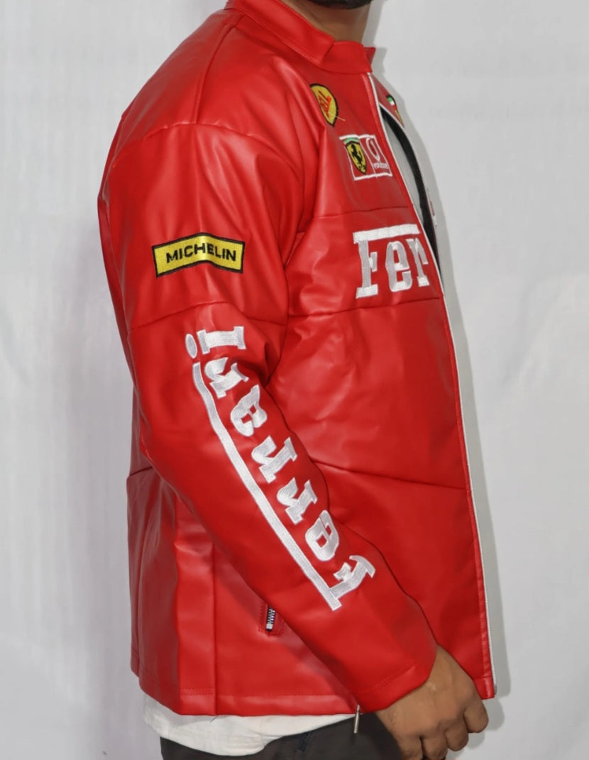 Red Ferrari Racing Jacket: Elevate Your Style with Motorsport Heritage