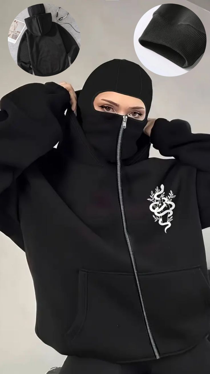 Exowear-Black Lava Zipper-Hoodie